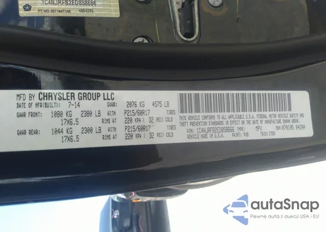 2014 Jeep Patriot Latitude z USA, uszkodzony, nr VIN 1C4NJRFB2ED858666